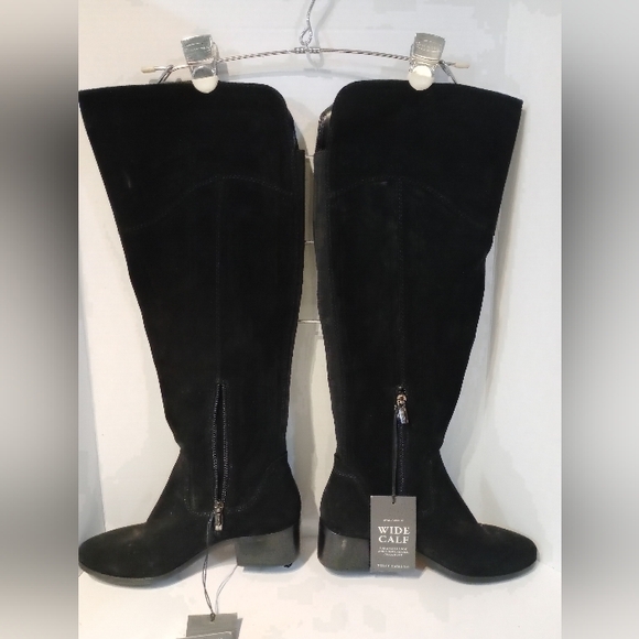 Vince Camuto Black Knee-High Womens Boots Leather Sz. 9 New with Tags Wide Calf - Picture 9 of 16
